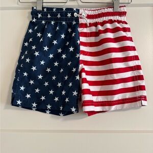 Boys Size M (8) Patriotic Swim shorts